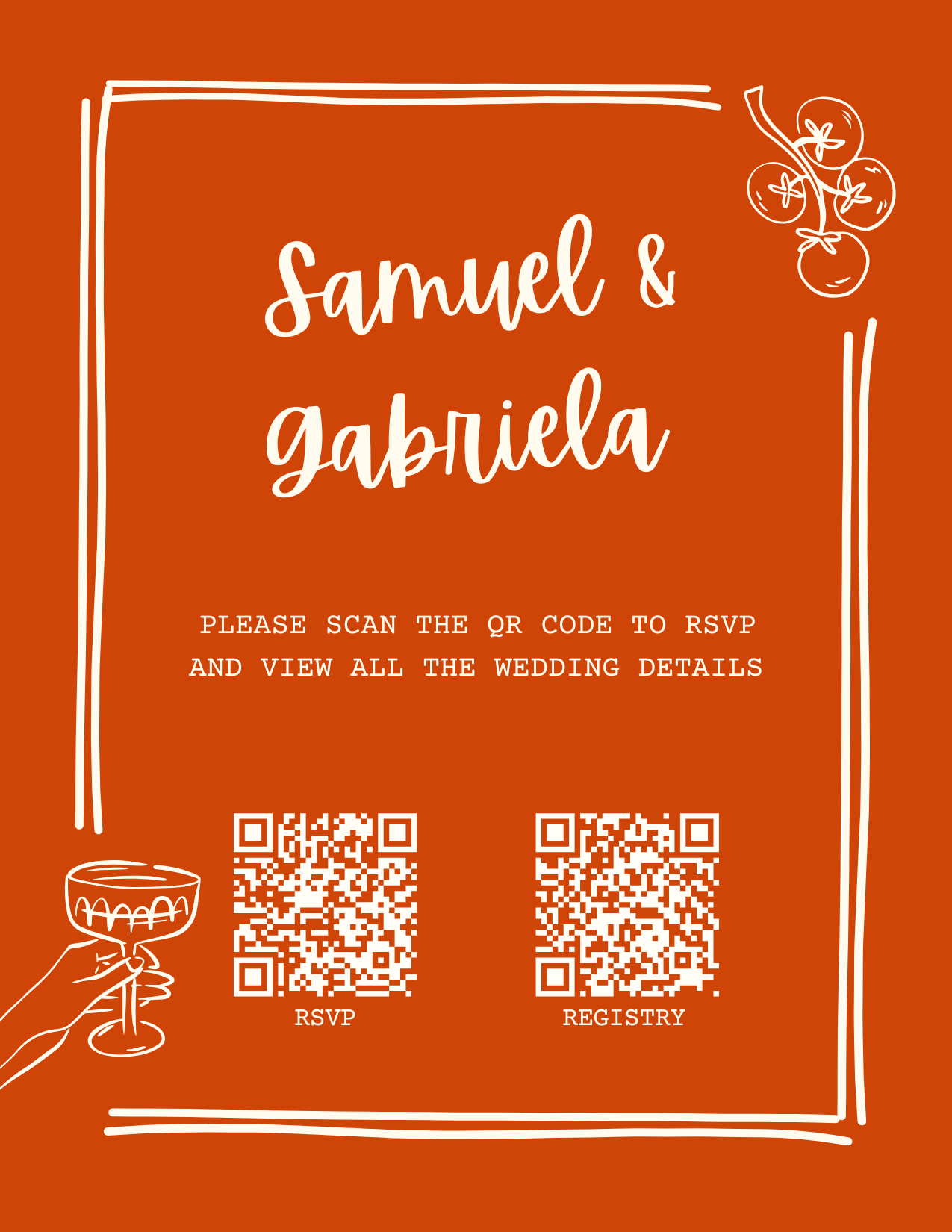 Personal work — wedding QR card